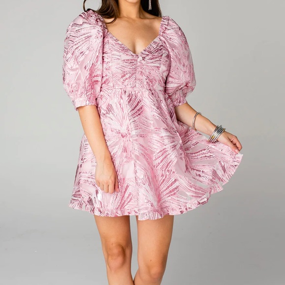 Buddy Love Dresses & Skirts - BuddyLove Poppy Puff Sleeve Mini Dress - Moody size Large